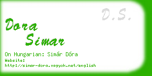 dora simar business card